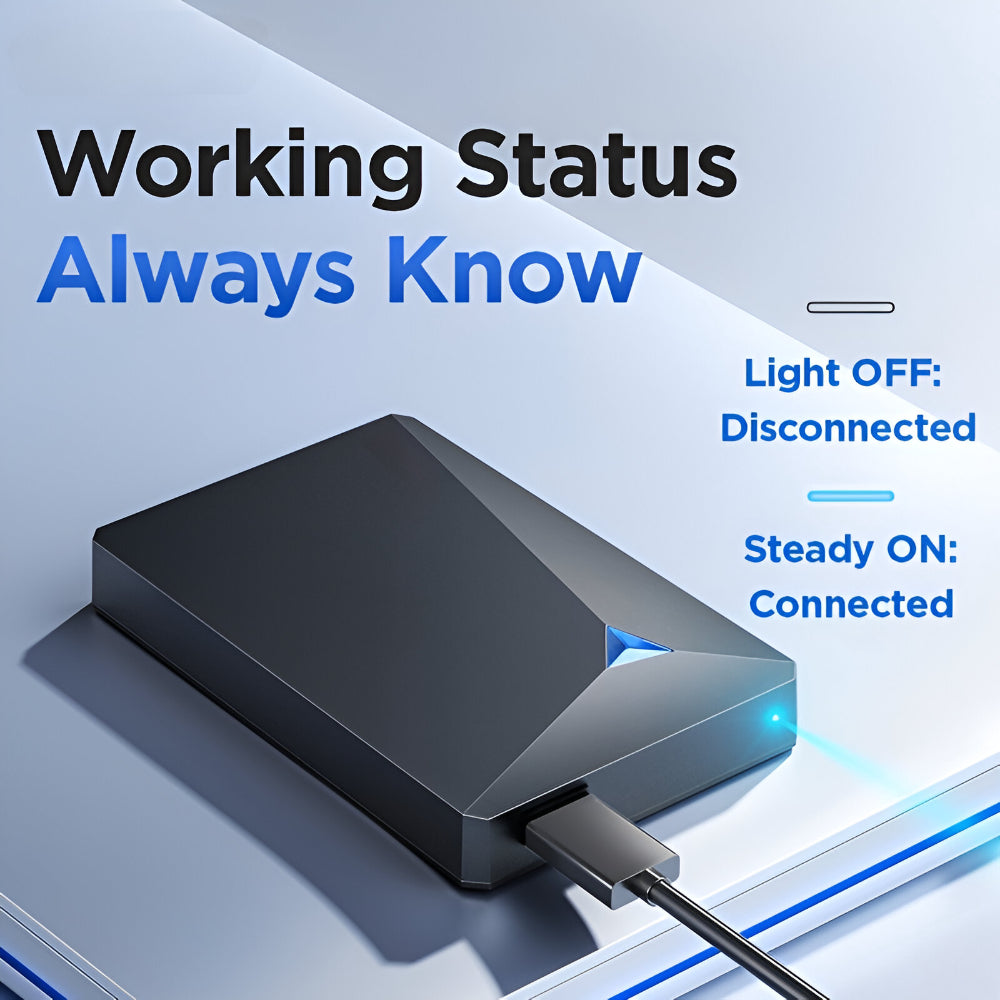 Portable Hard Drive | External USB Storage with Fast Data Transfer | Compact Design for Easy File Management