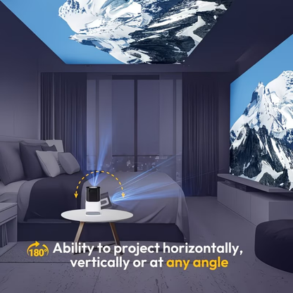 Portable Mini Projector | WiFi & Bluetooth Connectivity for HD Viewing | Compact Home Theater Experience