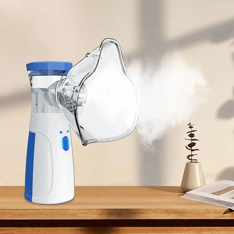 Handheld Nebuliser | Portable Rechargeable Mesh Nebuliser with Quiet Operation | Compact Inhalation Device for Home & Travel