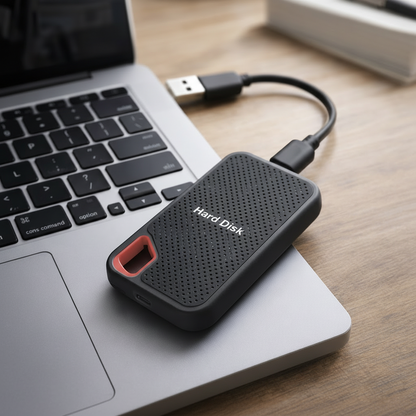 Portable SSD External Hard Drive with High-Speed USB-C | Compact Design for Fast Data Transfer