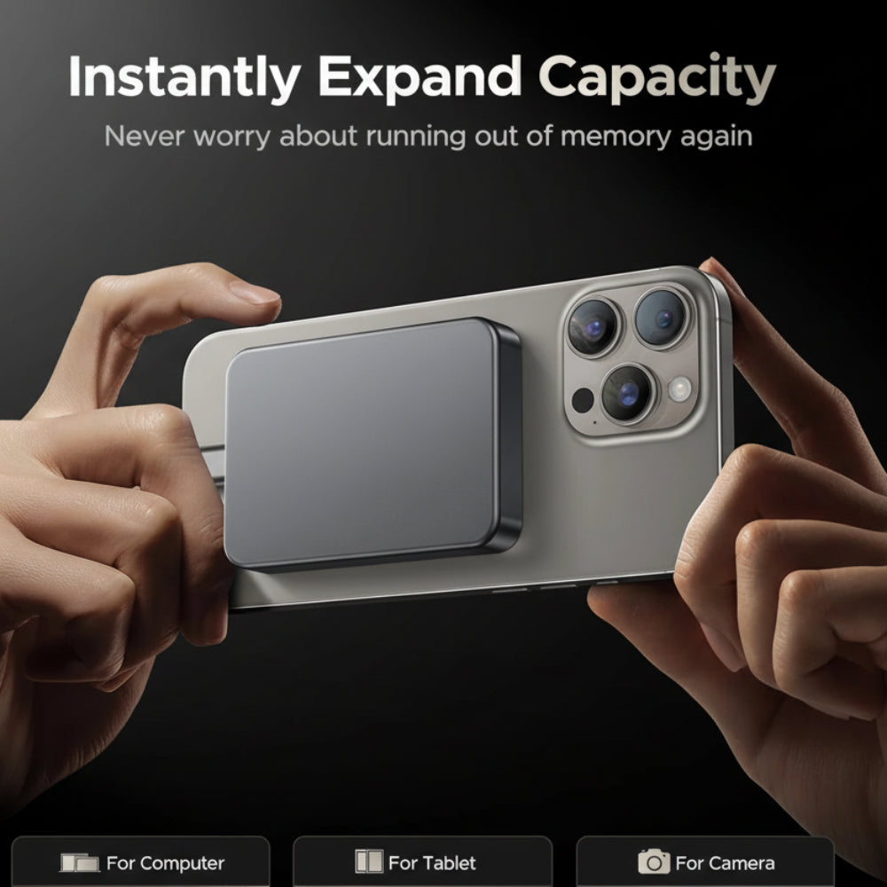 Portable SSD | External Hard Drive with Magnetic Design & 4K Video Support | High-Speed Storage for Easy File Transfers