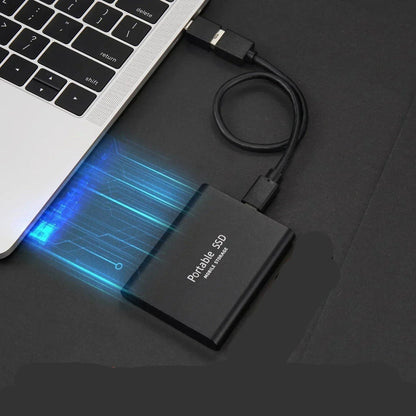 Portable SSD 128GB External Hard Drive USB C, Small External SSD for Laptop and PC with Aluminum Casing, Portable Hard Drive