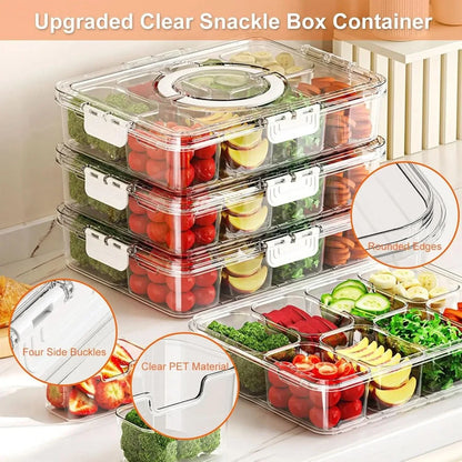 HOSTLIVA – Multi-Section Serving Tray for Fruits & Treats