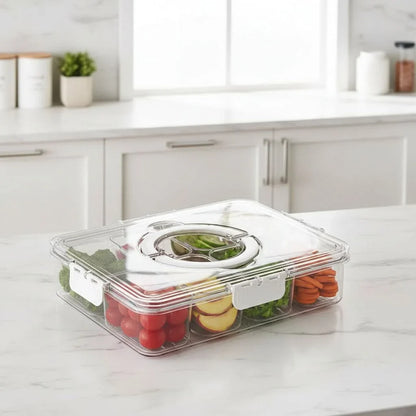 HOSTLIVA – Multi-Section Serving Tray for Fruits & Treats