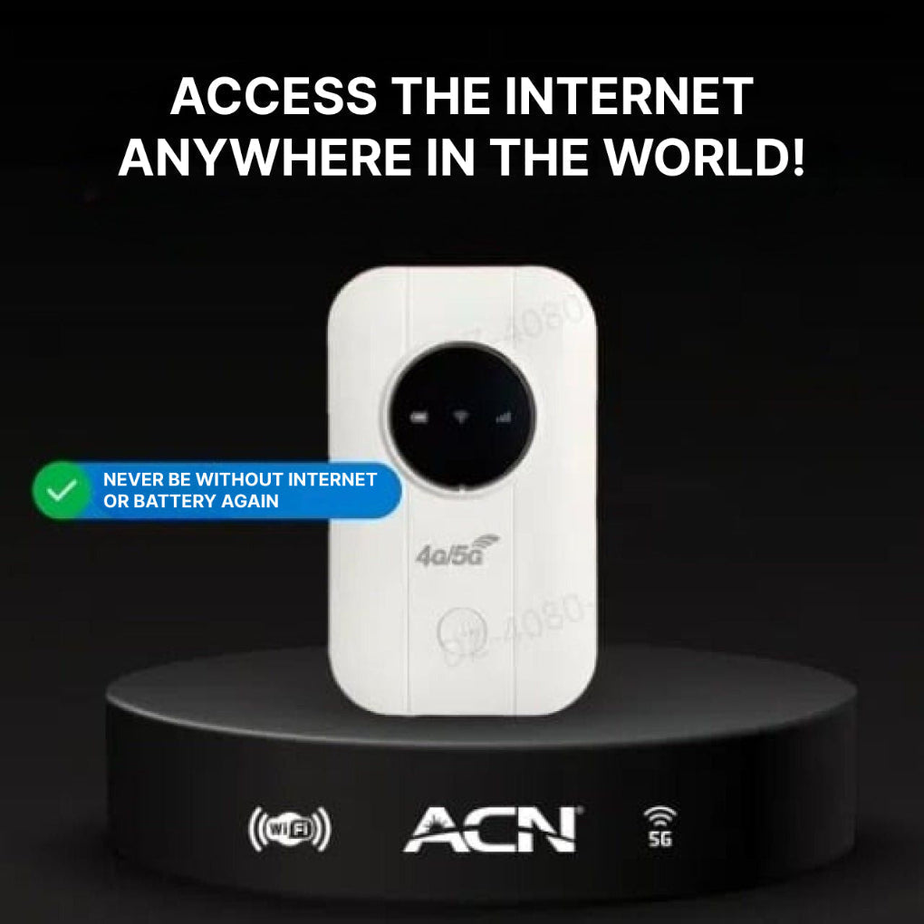 Portable WiFi Router | 4G/5G Hotspot with Easy Setup | Compact Design for Reliable Connectivity