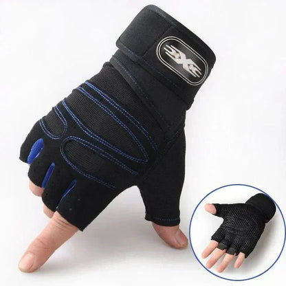 Training Gloves with Wrist Wraps & Shock-Absorbing Foam – Breathable Gym Hand Protection for Weightlifting, Cycling & CrossFit