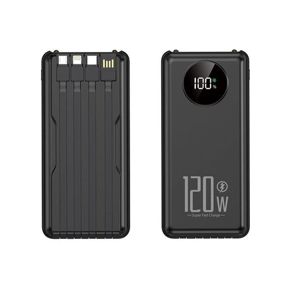 Batterie externe | Chargeur portable haute performance avec gestion intelligente des câbles | Design ultra-fin pour une praticité nomade