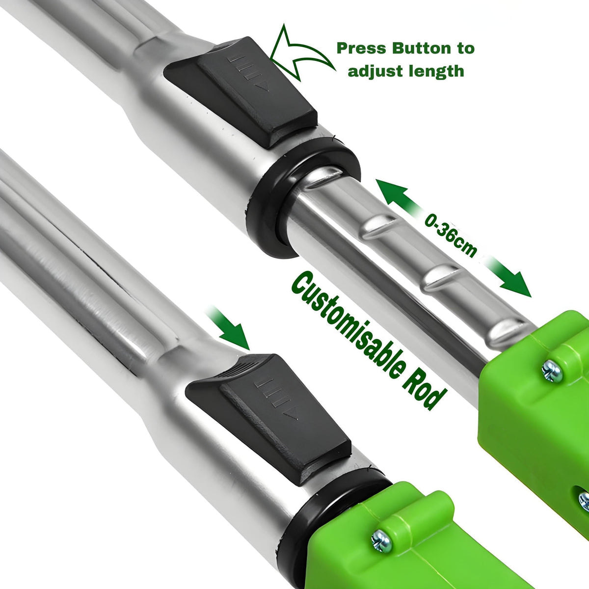 Rechargeable Lawn Edger 24V 18000 RPM Metal Blade Yard Tool Telescoping Handle for Sidewalks & Pathways Red Green Available