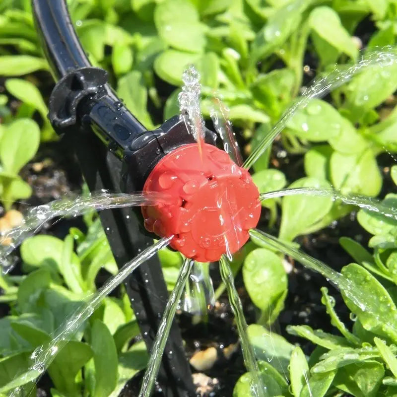 Adjustable Drip Irrigation Emitters 360° Flow Control 0.8 x 1 Inch UV-Resistant for Garden Beds Pots Greenhouse Micro Watering System Precis