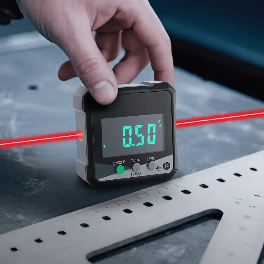 Precision Level | Laser Level Tool with Magnetic Base & LCD Display | Accurate Angle Readings for Hassle-Free Setups