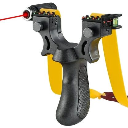 Laser-Guided Slingshot with Anti-Slip Handle & Built-In Level for Outdoor Target Practice