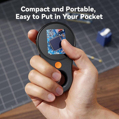 Digital Microscope 500X, Handheld Microscope with IPS Screen and LED Lights, Coin Microscope Camera for Jewelry