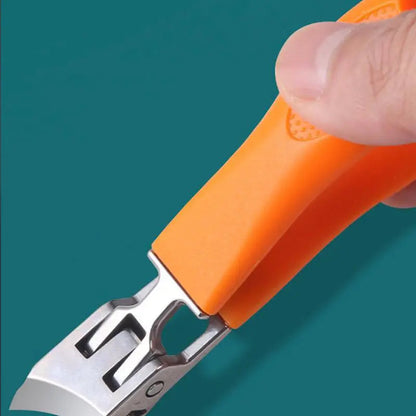 Coupe-ongles robuste avec récupérateur de débris pour ongles épais – Pince à large mâchoire en acier inoxydable pour hommes et femmes