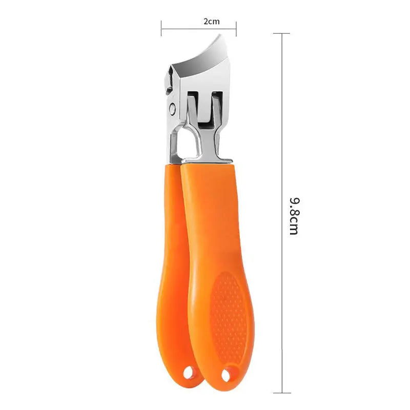 Coupe-ongles robuste avec récupérateur de débris pour ongles épais – Pince à large mâchoire en acier inoxydable pour hommes et femmes