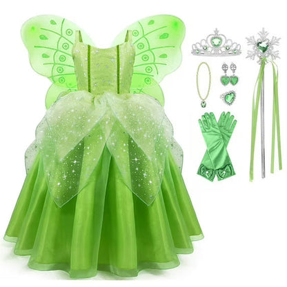 Ensemble de costume de princesse féerique enchanteur pour filles avec accessoires | Parfait pour Halloween et les jeux de rôle