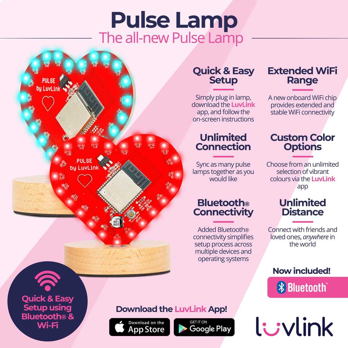 Pulse Friendship Lamp | Instant Global Connection with Customizable Colors | Thoughtful Gift for Staying Connected