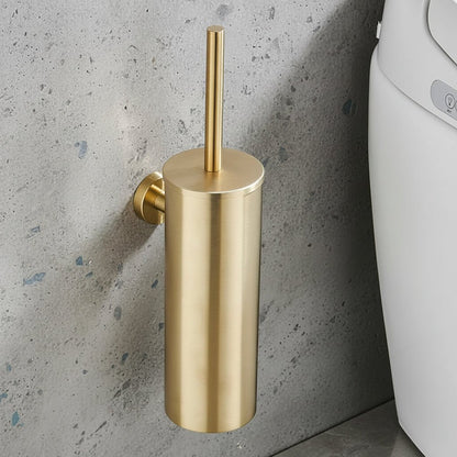 PureSteel | Ensemble brosse WC en acier inoxydable avec design mural | Finition noir mat moderne pour salles de bains élégantes