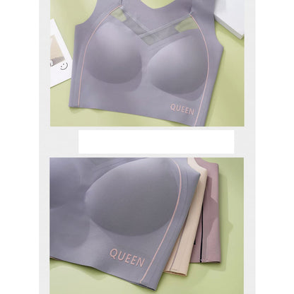 Wireless Full Coverage Support Bra with Cushioned Straps & Seamless Lift for All-Day Comfort