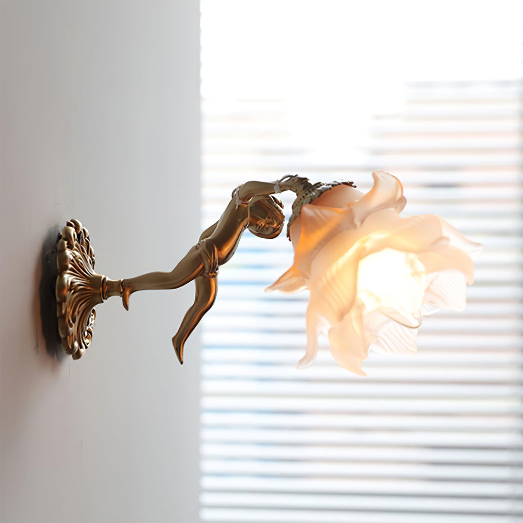 Frosted Glass Sconce Light Fixture 12 Inch Mounted Lighting for Bedroom Hallway Living Room E14 Socket Warm Ambient Illumination Classic Acc