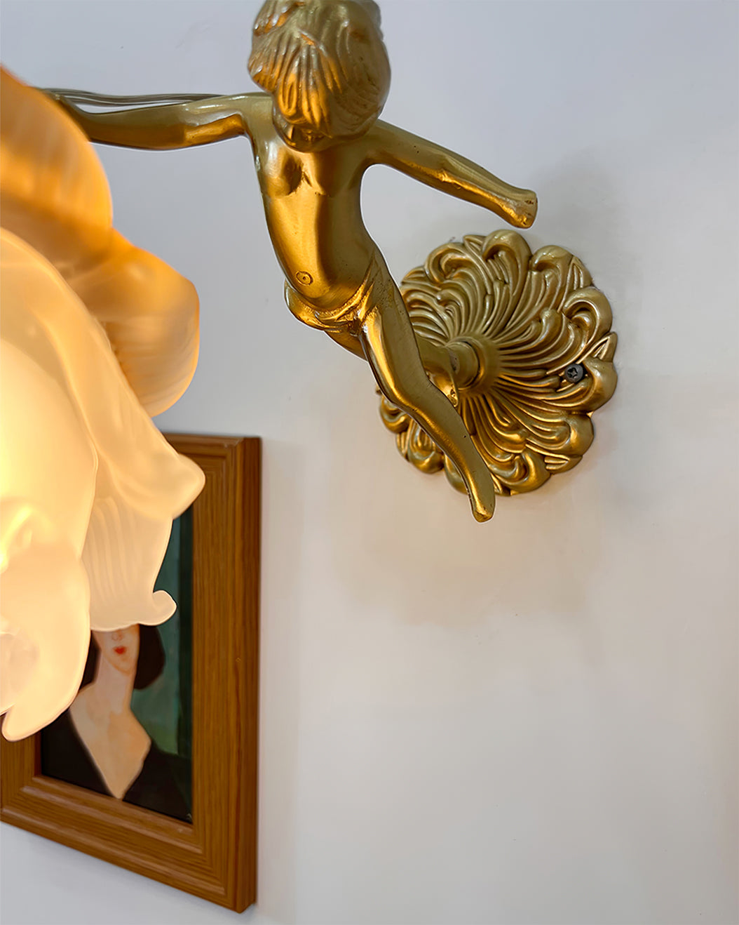 Frosted Glass Sconce Light Fixture 12 Inch Mounted Lighting for Bedroom Hallway Living Room E14 Socket Warm Ambient Illumination Classic Acc