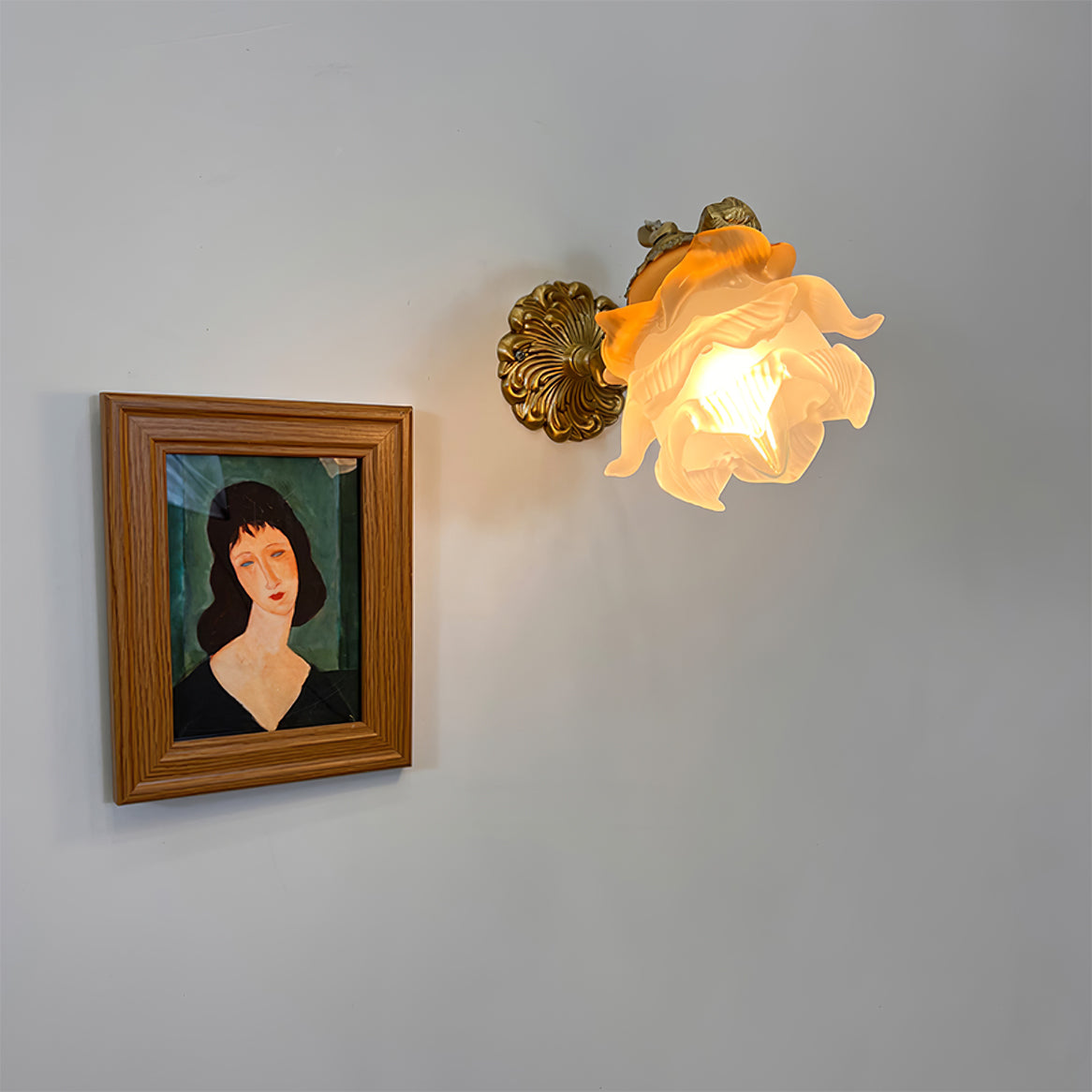 Frosted Glass Sconce Light Fixture 12 Inch Mounted Lighting for Bedroom Hallway Living Room E14 Socket Warm Ambient Illumination Classic Acc