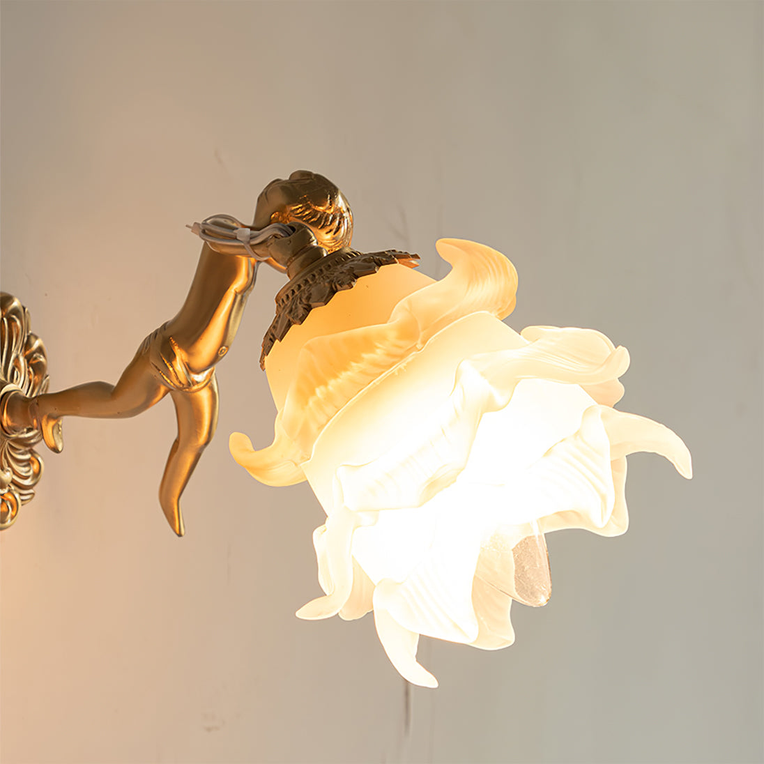 Frosted Glass Sconce Light Fixture 12 Inch Mounted Lighting for Bedroom Hallway Living Room E14 Socket Warm Ambient Illumination Classic Acc