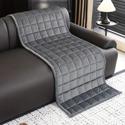 Quilted Furniture Throw Protector for Couch & Sofa – Slip-Resistant Microfiber – Gray, Beige, Brown, Green – Living Room