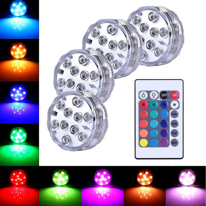 RGB LED Pool Lights | Submersible Floating Lights with Remote Control | Waterproof Design for Vibrant Ambiance