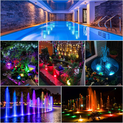 RGB LED Pool Lights | Submersible Floating Lights with Remote Control | Waterproof Design for Vibrant Ambiance