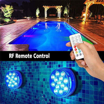 RGB LED Pool Lights | Submersible Floating Lights with Remote Control | Waterproof Design for Vibrant Ambiance