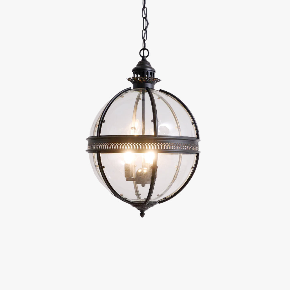 Plafonnier avec abat-jour en verre sphérique, douille E12, raccordement filaire, luminaire suspendu pour table de salle à manger, îlot de cuisine, coin-repas, style ferme moderne