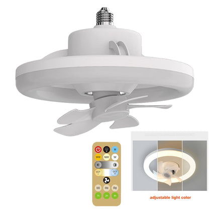 Radiant Rotating Ceiling Fan Lamp with Remote Control & Adjustable Lighting