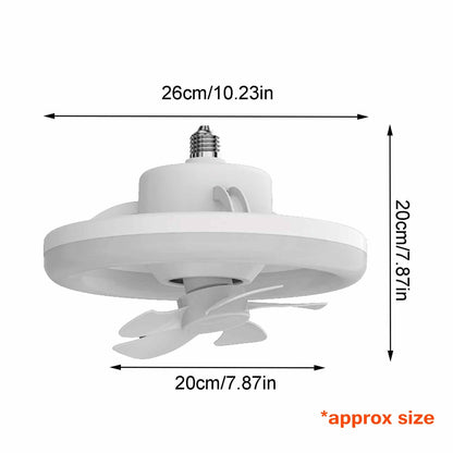 Radiant Rotating Ceiling Fan Lamp with Remote Control & Adjustable Lighting