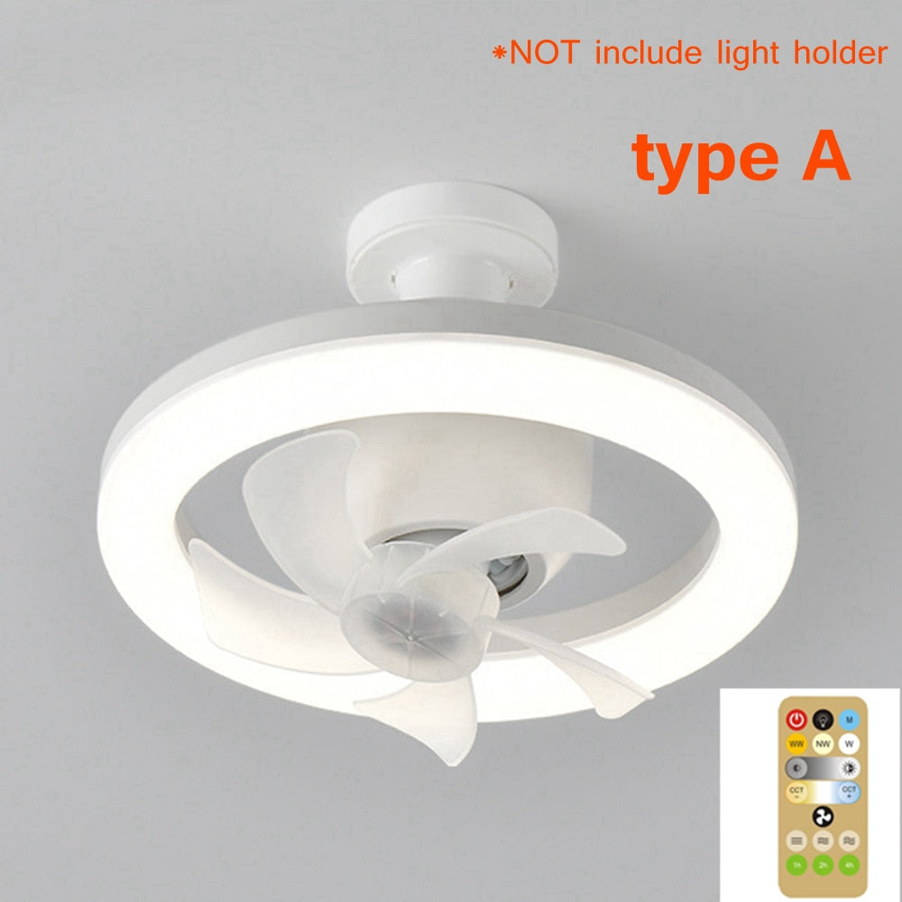 Radiant Rotating Ceiling Fan Lamp with Remote Control & Adjustable Lighting