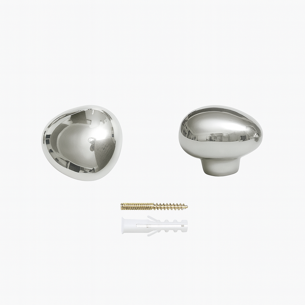 Raindrop Chrome Wall Hooks - Modern Decorative Hooks for Coats, Bags, and Towels