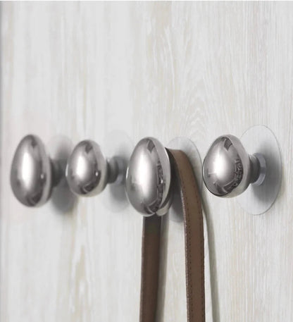 Raindrop Chrome Wall Hooks - Modern Decorative Hooks for Coats, Bags, and Towels