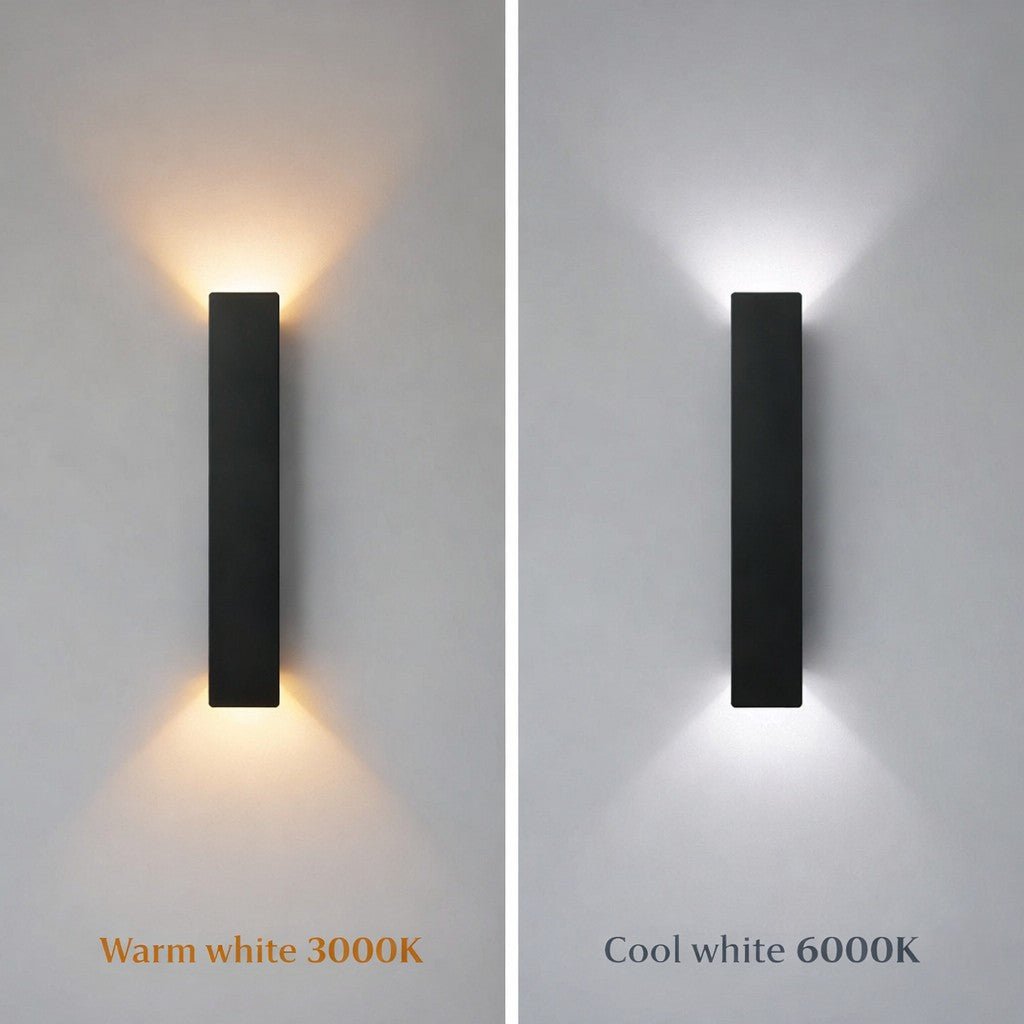 Applique murale LED d'extérieur en aluminium, luminaire étanche haut et bas pour patio, jardin, entrée, éclairage extérieur moderne, 2W-24W
