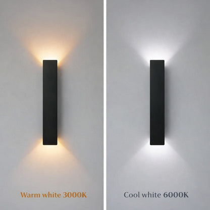 Applique murale LED d'extérieur en aluminium, luminaire étanche haut et bas pour patio, jardin, entrée, éclairage extérieur moderne, 2W-24W