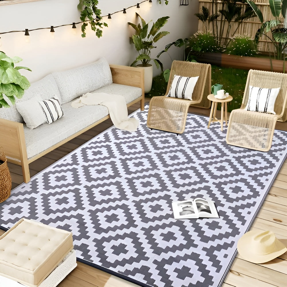 Ravello Outdoor Mat - Reversible Polypropylene, Non-Slip UV Resistant