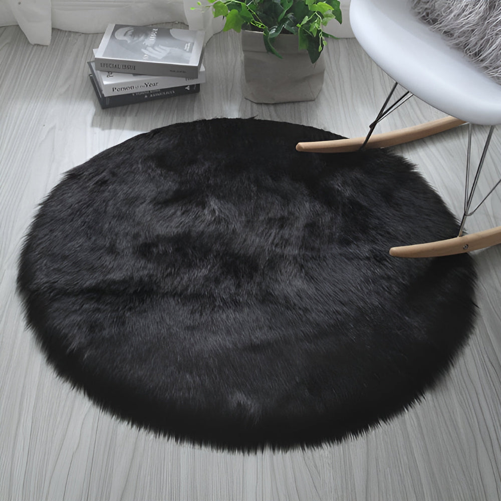 Raven Plush Area Rug - High-Density Velvet, Non-Slip