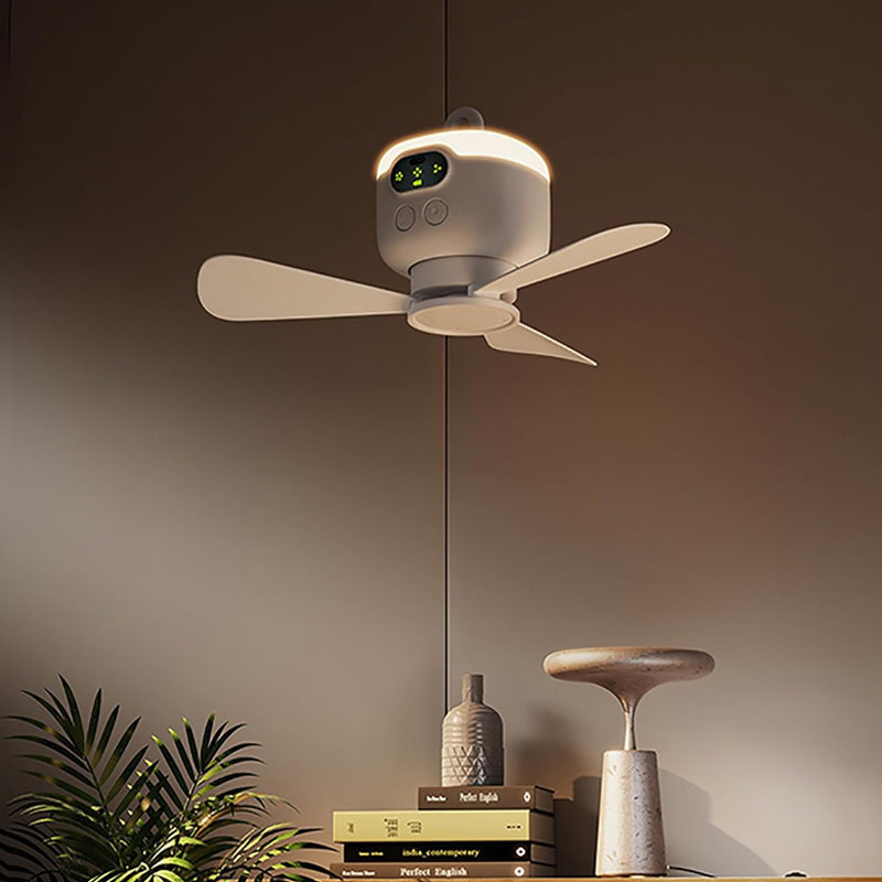 Ceiling Fan with Light and Remote, Rechargeable Battery Operated Ceiling Fan, Portable Ceiling Fan with LED for Camping