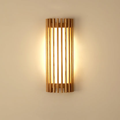 Hardwired Sconce with Wood Grain and Acrylic Shade – 10W LED for Bedrooms, Hallways & Living Areas