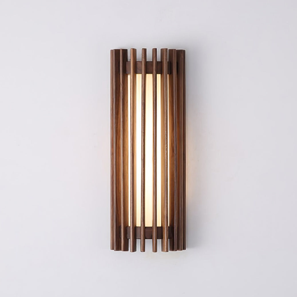 Hardwired Sconce with Wood Grain and Acrylic Shade – 10W LED for Bedrooms, Hallways & Living Areas
