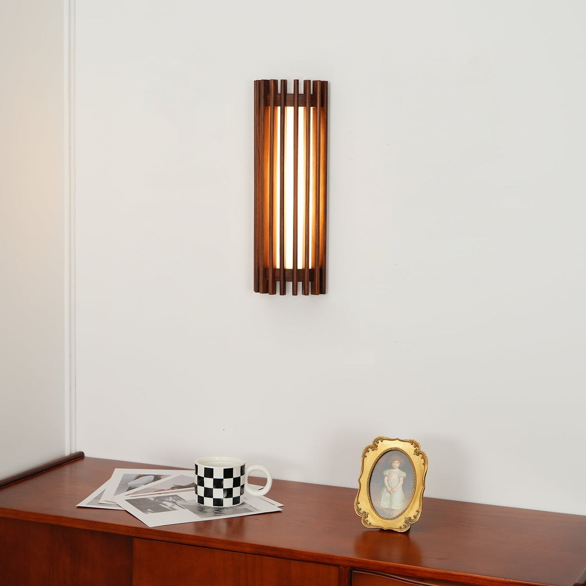 Hardwired Wood Wall Sconce with Acrylic Shade for Living Room, Bedroom & Dining Room – Modern Indoor Lighting Fixture