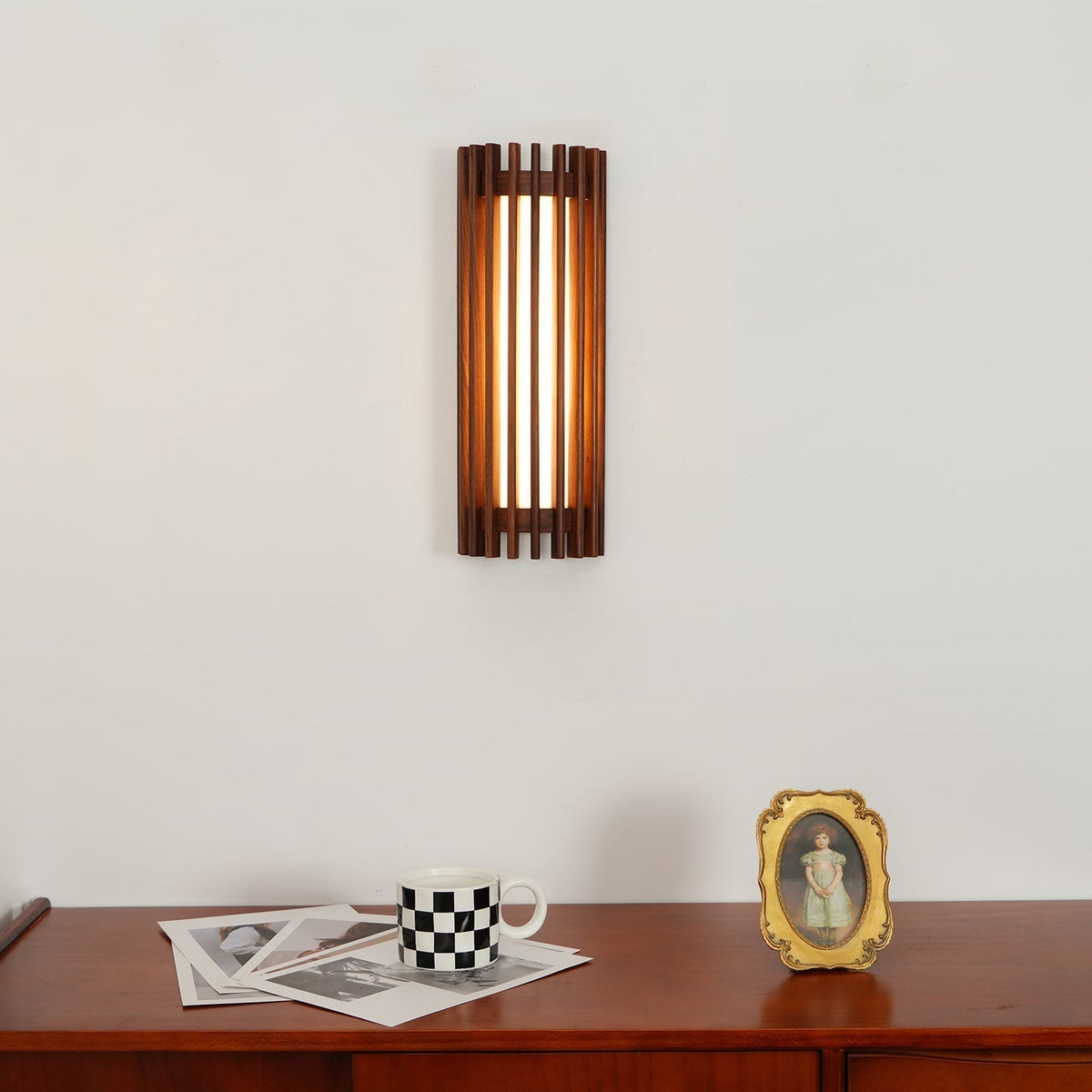 Hardwired Wood Wall Sconce with Acrylic Shade for Living Room, Bedroom & Dining Room – Modern Indoor Lighting Fixture