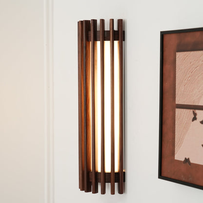Hardwired Wood Wall Sconce with Acrylic Shade for Living Room, Bedroom & Dining Room – Modern Indoor Lighting Fixture