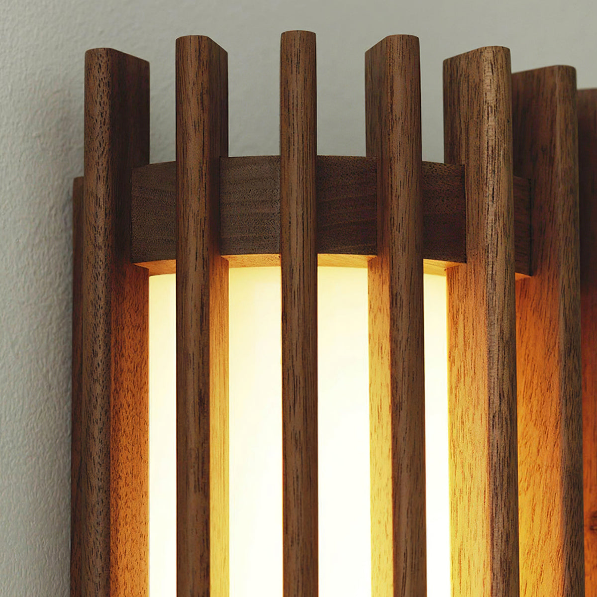Hardwired Sconce with Wood Grain and Acrylic Shade – 10W LED for Bedrooms, Hallways & Living Areas