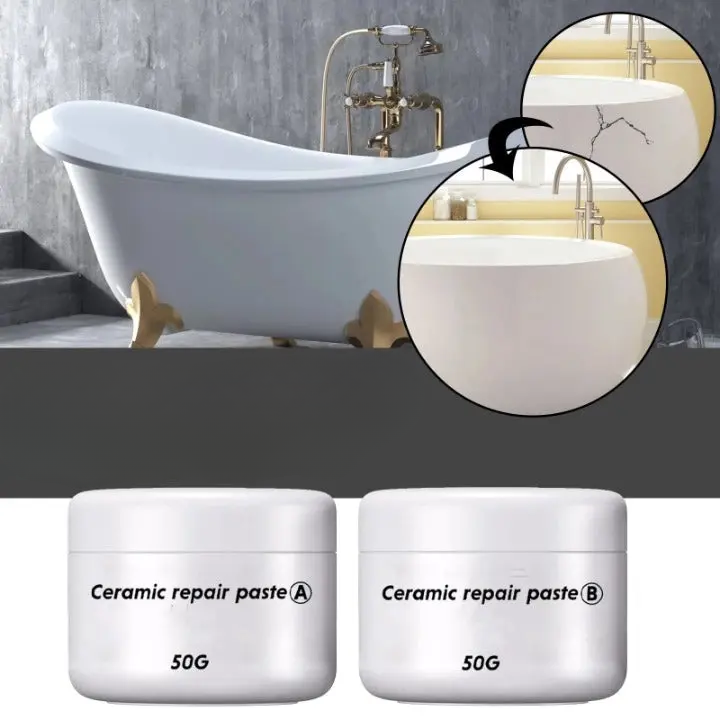 Tile Repair Paste for Chips & Cracks | Quick-Drying Ceramic Filler for Bathroom, Kitchen & Floors | Non-Toxic Porcelain Touch-Up Compound