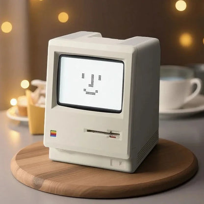 MACFLOW – Retro Desktop Clock with Vintage Computer Design