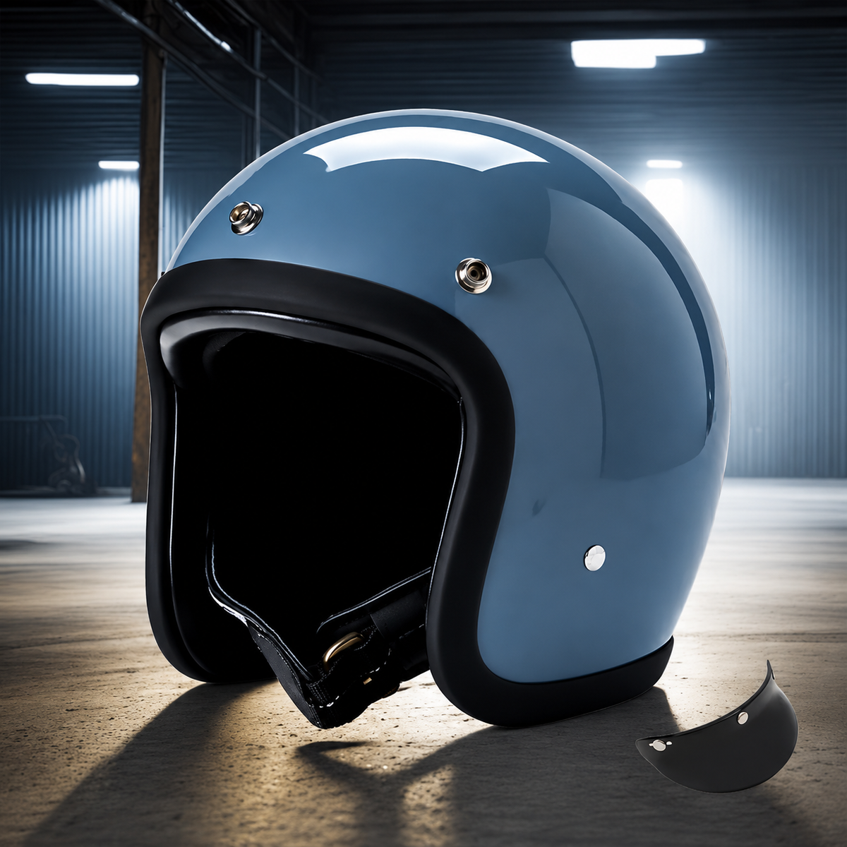 Retro Style | Low Profile Motorcycle Helmet with DOT & ECE Certification | Lightweight Design for Comfort and Safety